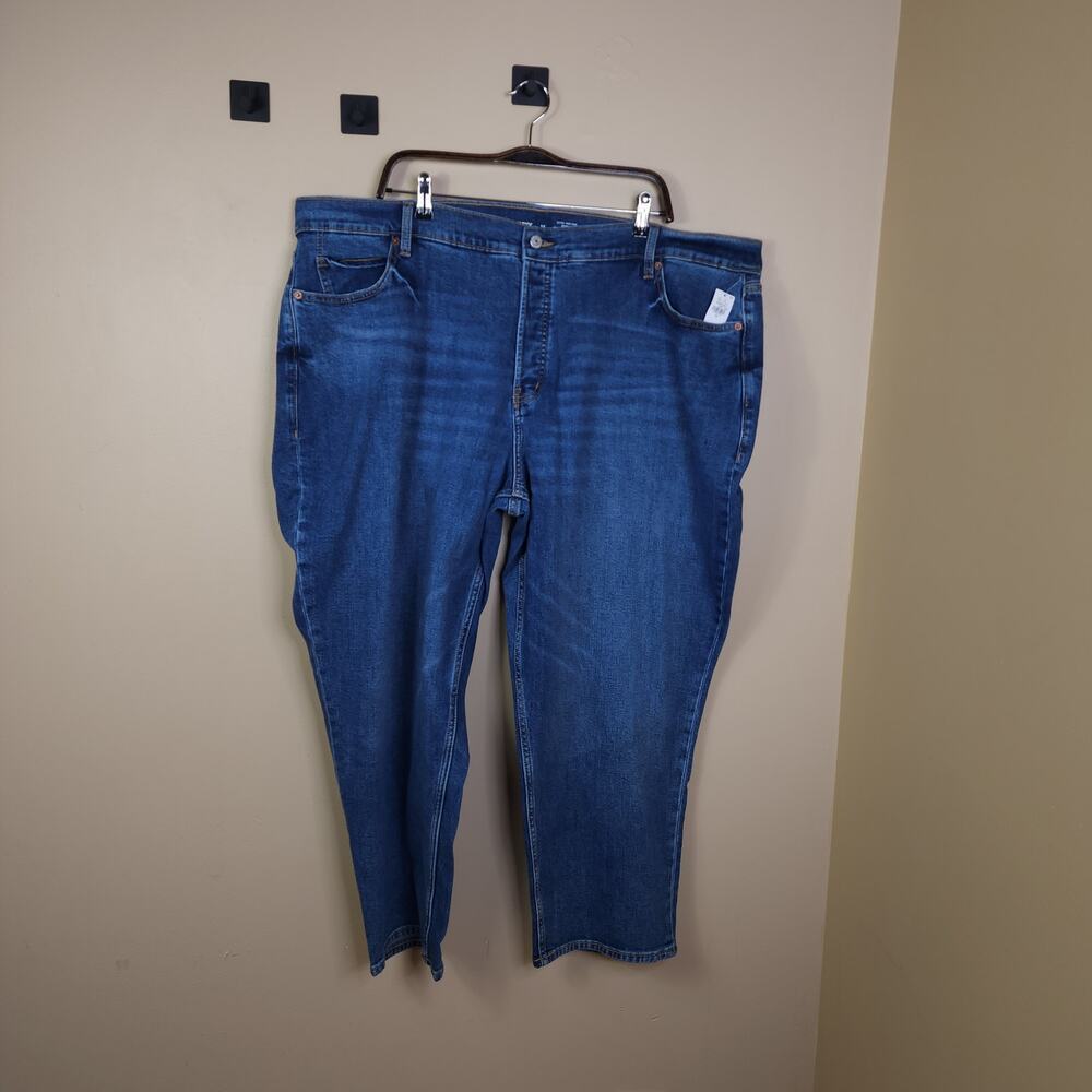 Old Navy Curvy Extra High-Waisted Button-Fly Sky-Hi Straight Jeans Size 24